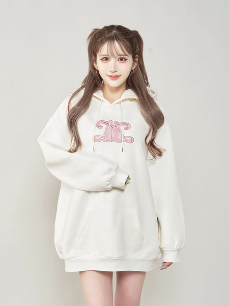 Lace Applique Logo Hoodie