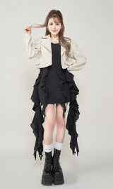 モデル：165cm（着用サイズ：FREE　着用カラー：BLK）
