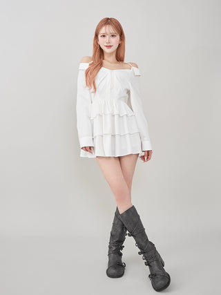 モデル：165cm（着用サイズ：FREE　着用カラー：WHT）