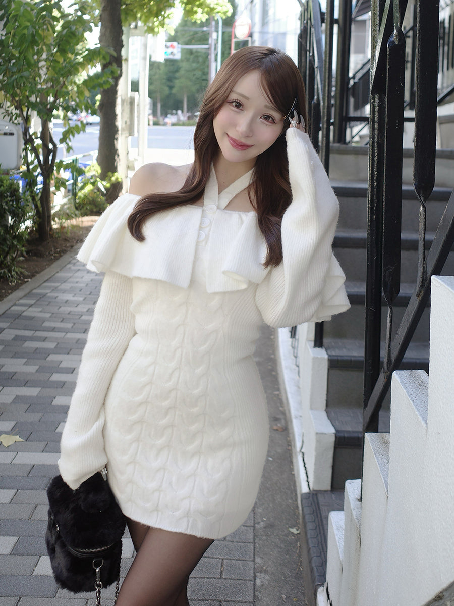 モデル：156cm（着用サイズ：FREE　着用カラー：IVO）