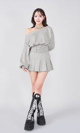 モデル：156cm（着用サイズ：FREE　着用カラー：GRY）