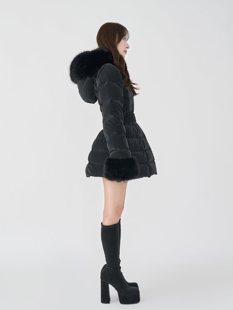 モデル：156cm（着用サイズ：S　着用カラー：BLK）