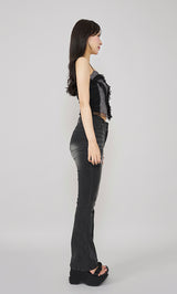 モデル：156cm（着用サイズ：S　着用カラー：BLK）