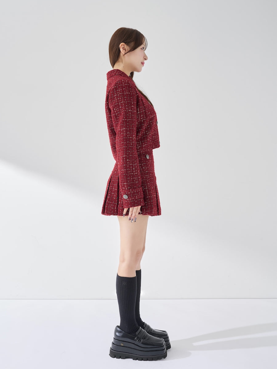 モデル：156cm（着用サイズ：S　着用カラー：BRD）