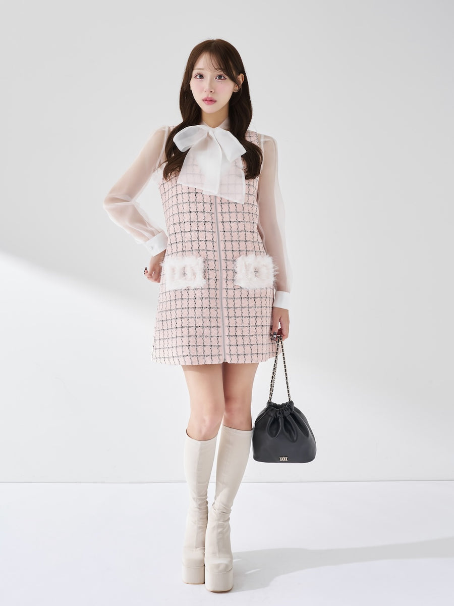 モデル：156cm（着用サイズ：FREE　着用カラー：PNK）