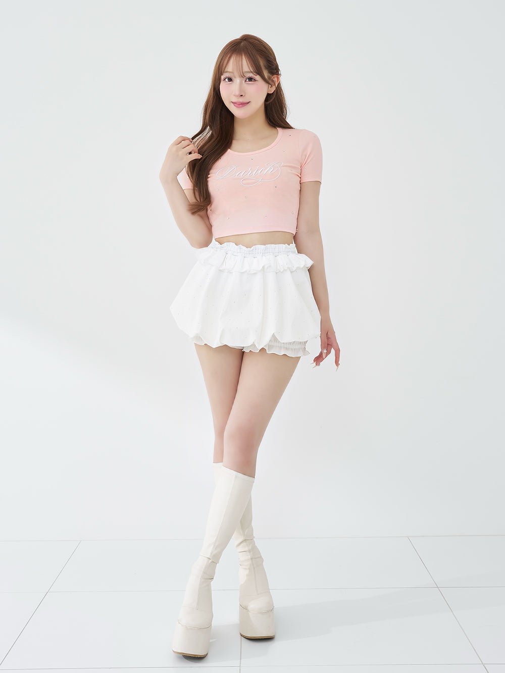 モデル：156cm（着用サイズ：FREE　着用カラー：PNK）