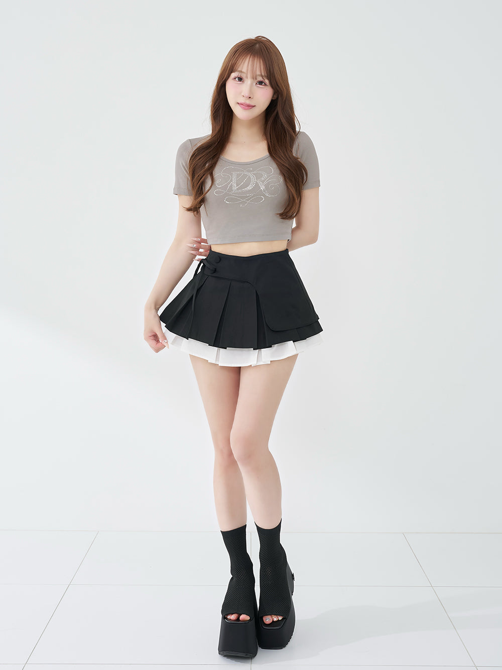 モデル：156cm（着用サイズ：FREE　着用カラー：GRY）