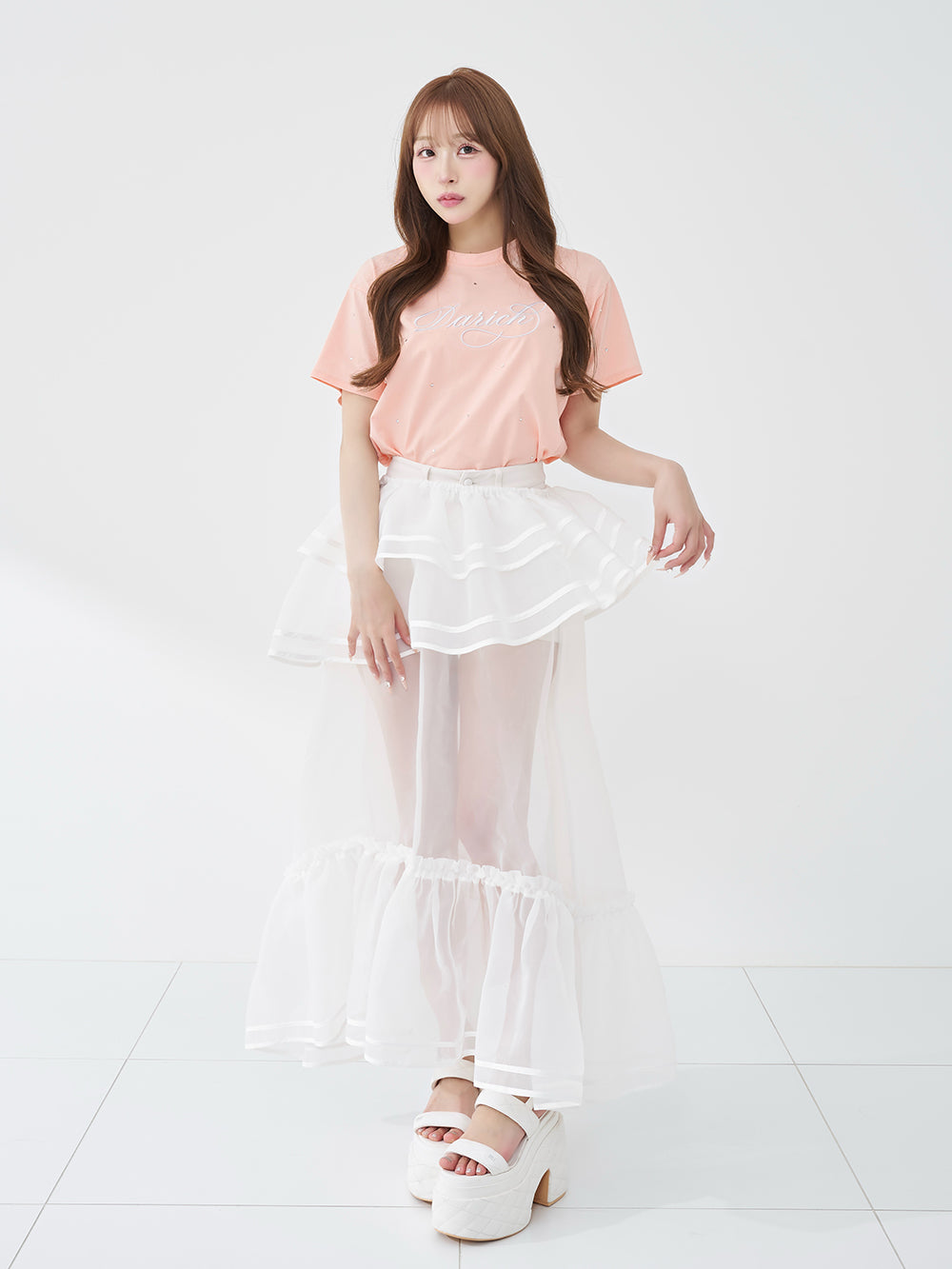 モデル：156cm（着用サイズ：FREE　着用カラー：PNK）