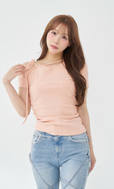 ネックリボンワンショルダーTシャツ – Darich