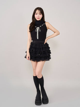 モデル：156cm（着用サイズ：FREE　着用カラー：BLK）