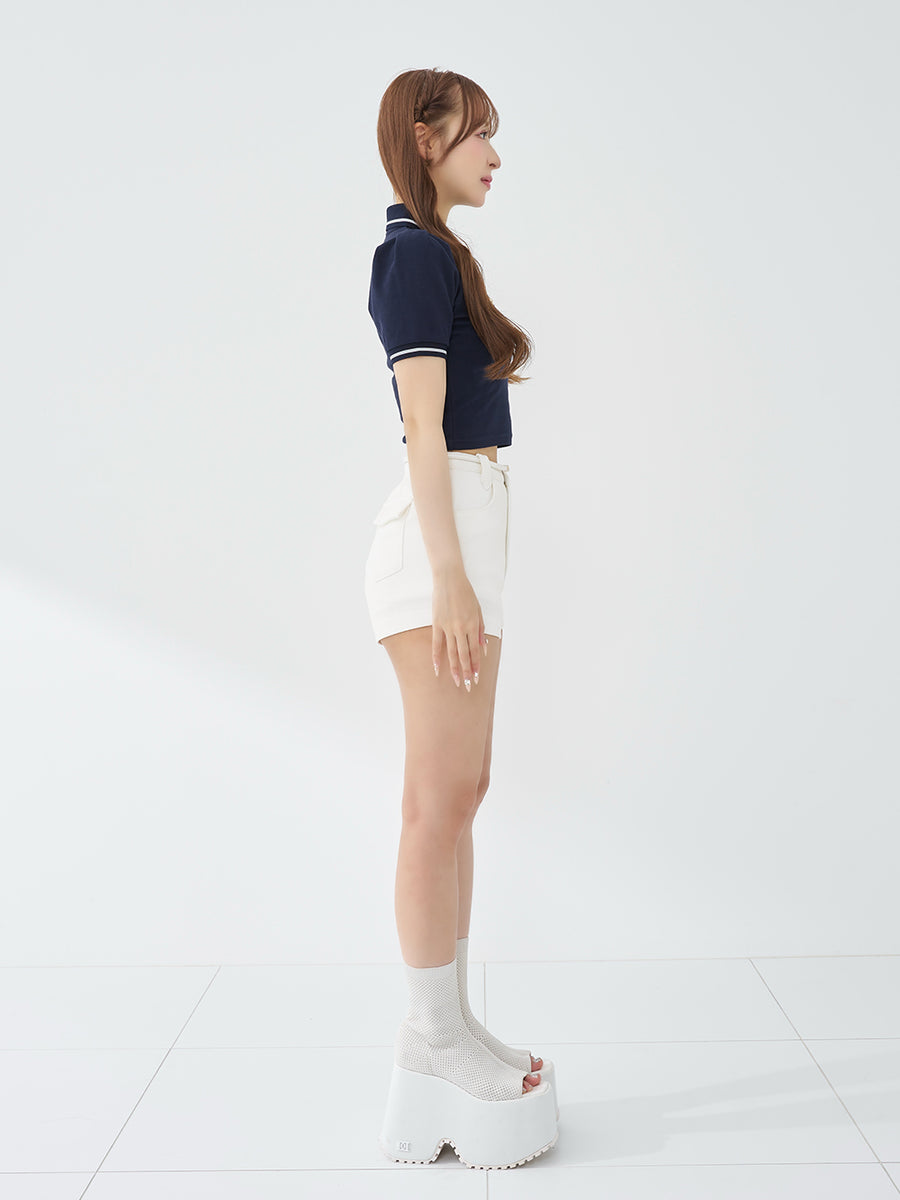 モデル：156cm（着用サイズ：S　着用カラー：WHT）