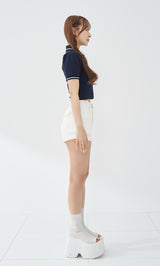 モデル：156cm（着用サイズ：S　着用カラー：WHT）