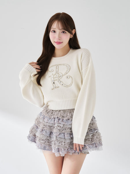 DR Bijou Volume Rib Knit Top