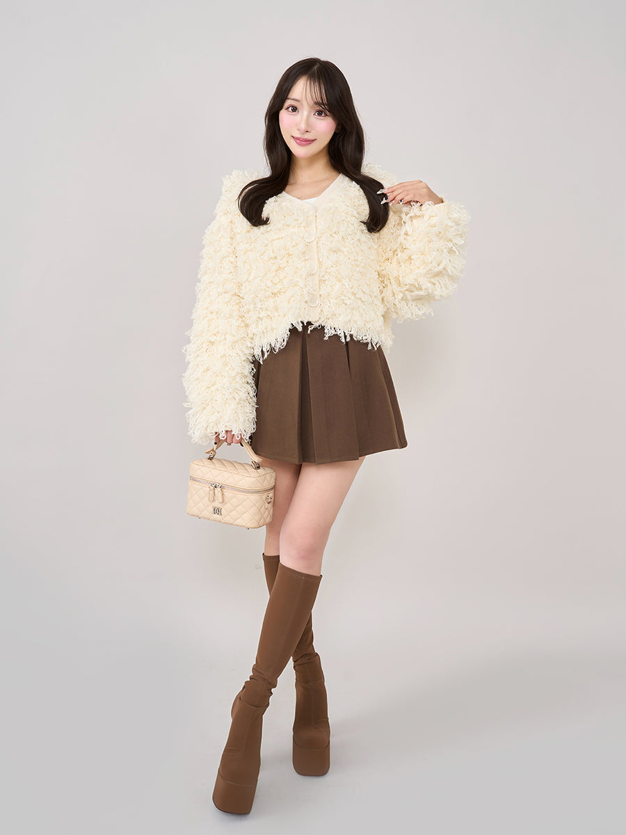 モデル：156cm（着用サイズ：S　着用カラー：BRN）
