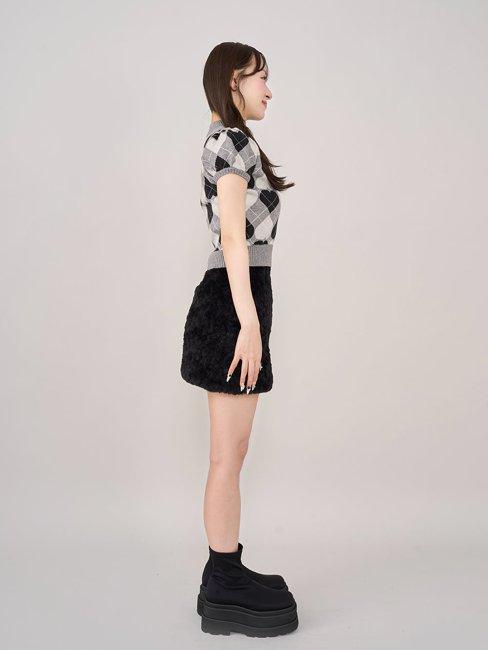 モデル：156cm（着用サイズ：FREE　着用カラー：GRY）