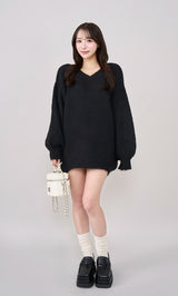 モデル：156cm（着用サイズ：FREE　着用カラー：BLK）