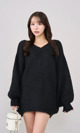 モデル：156cm（着用サイズ：FREE　着用カラー：BLK）