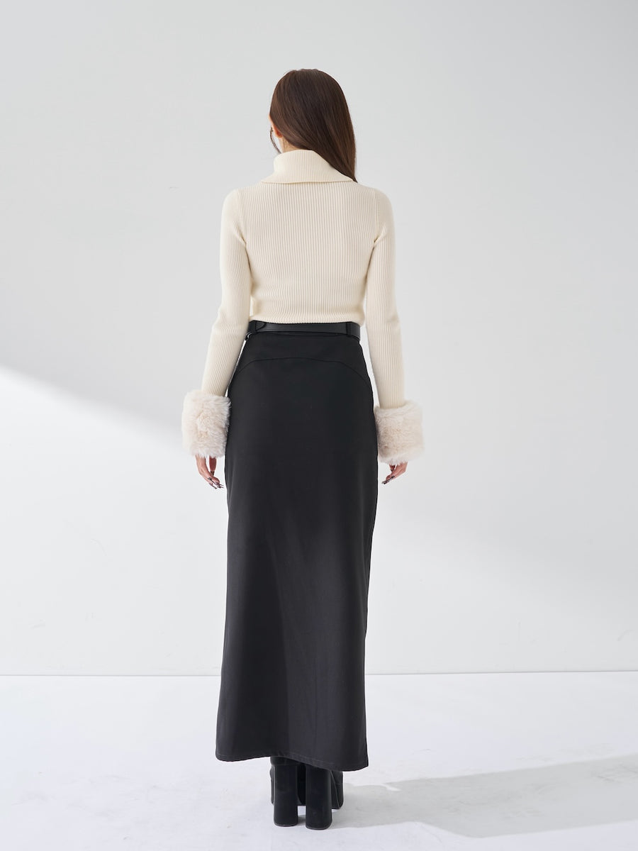 モデル：156cm（着用サイズ：S　着用カラー：BLK）