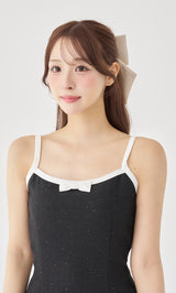 モデル：156cm（着用サイズ：FREE　着用カラー：BLK）