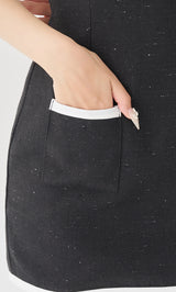 モデル：156cm（着用サイズ：FREE　着用カラー：BLK）