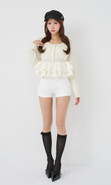 モデル：156cm（着用サイズ：FREE　着用カラー：WHT）