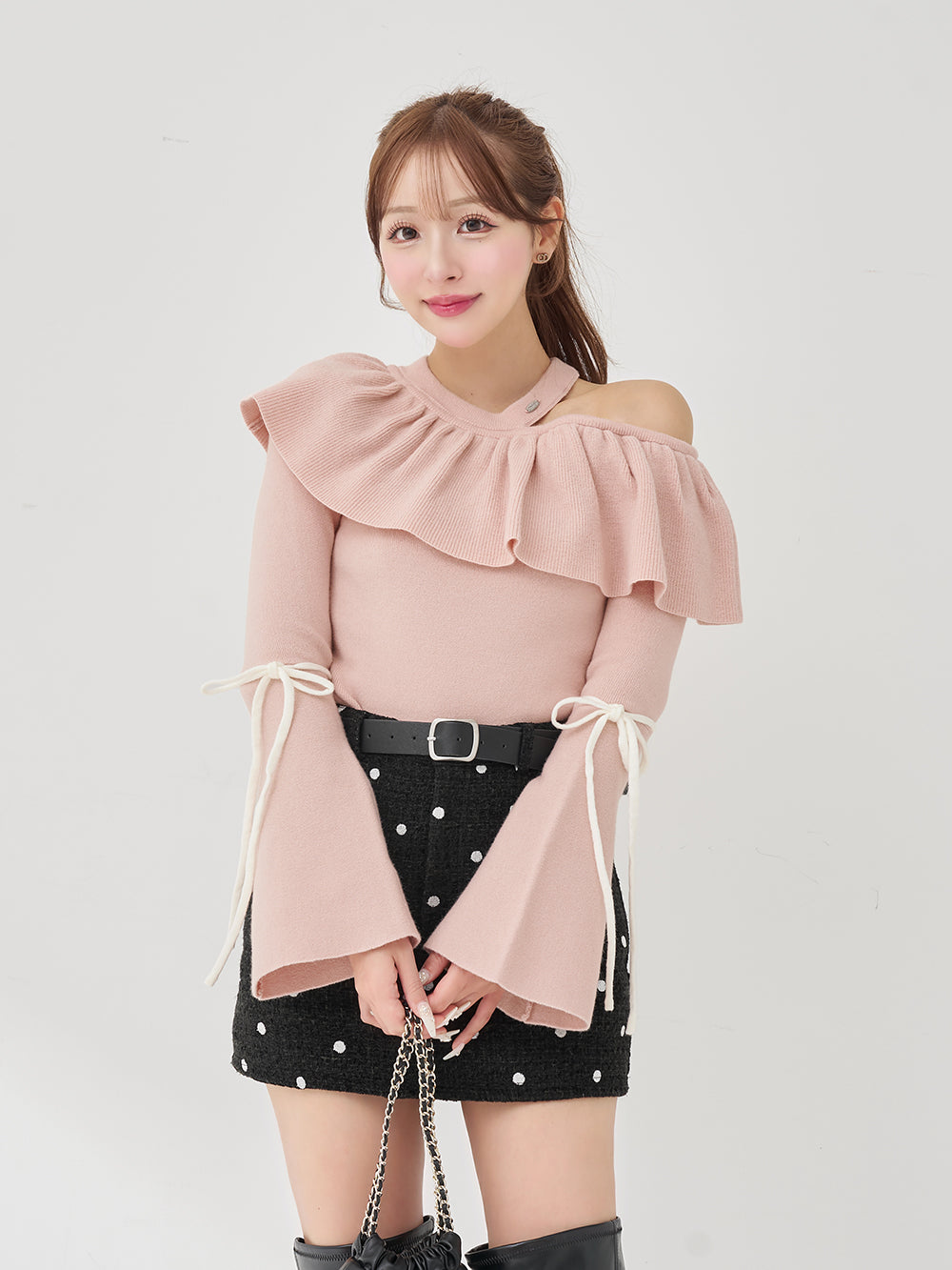 ダーリッチ　ベルスリーブフリルニットトップス ベルスリーブフリルニットトップス – Darich (ダーリッチ)