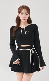 モデル：156cm（着用サイズ：FREE　着用カラー：BLK）