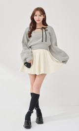 モデル：156cm（着用サイズ：FREE　着用カラー：IVO）