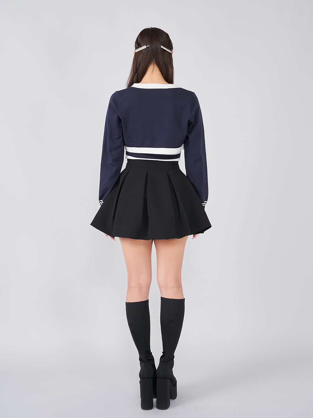 タックデザインカットミニスカート – Darich