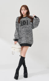 モデル：156cm（着用サイズ：FREE　着用カラー：BLK）