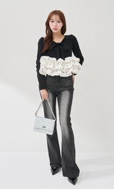 モデル：156cm（着用サイズ：FREE　着用カラー：BLK）