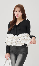 モデル：156cm（着用サイズ：FREE　着用カラー：BLK）