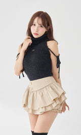 モデル：158cm（着用サイズ：FREE　着用カラー：BLK）