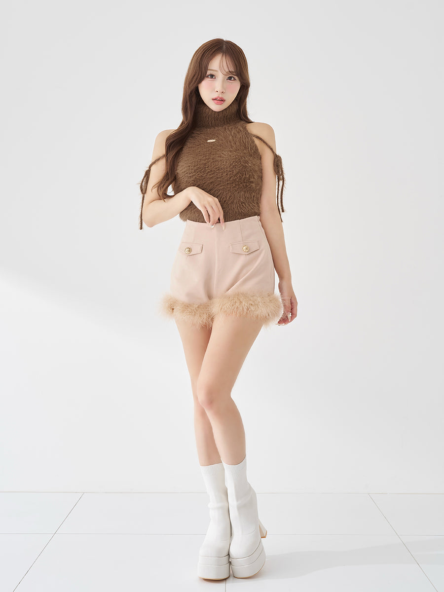 モデル：156cm（着用サイズ：FREE　着用カラー：BRN）