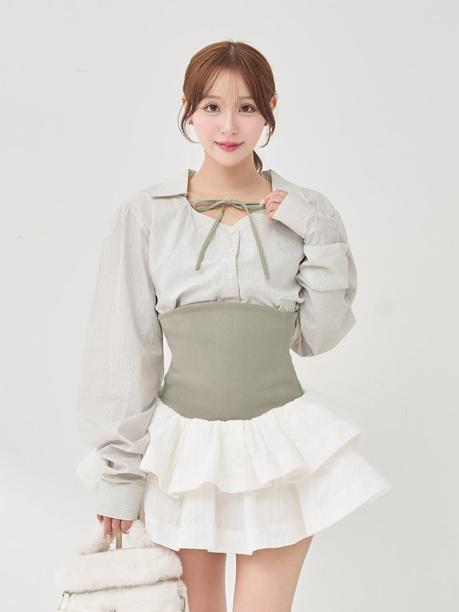 モデル：156cm（着用サイズ：FREE　着用カラー：GRY）