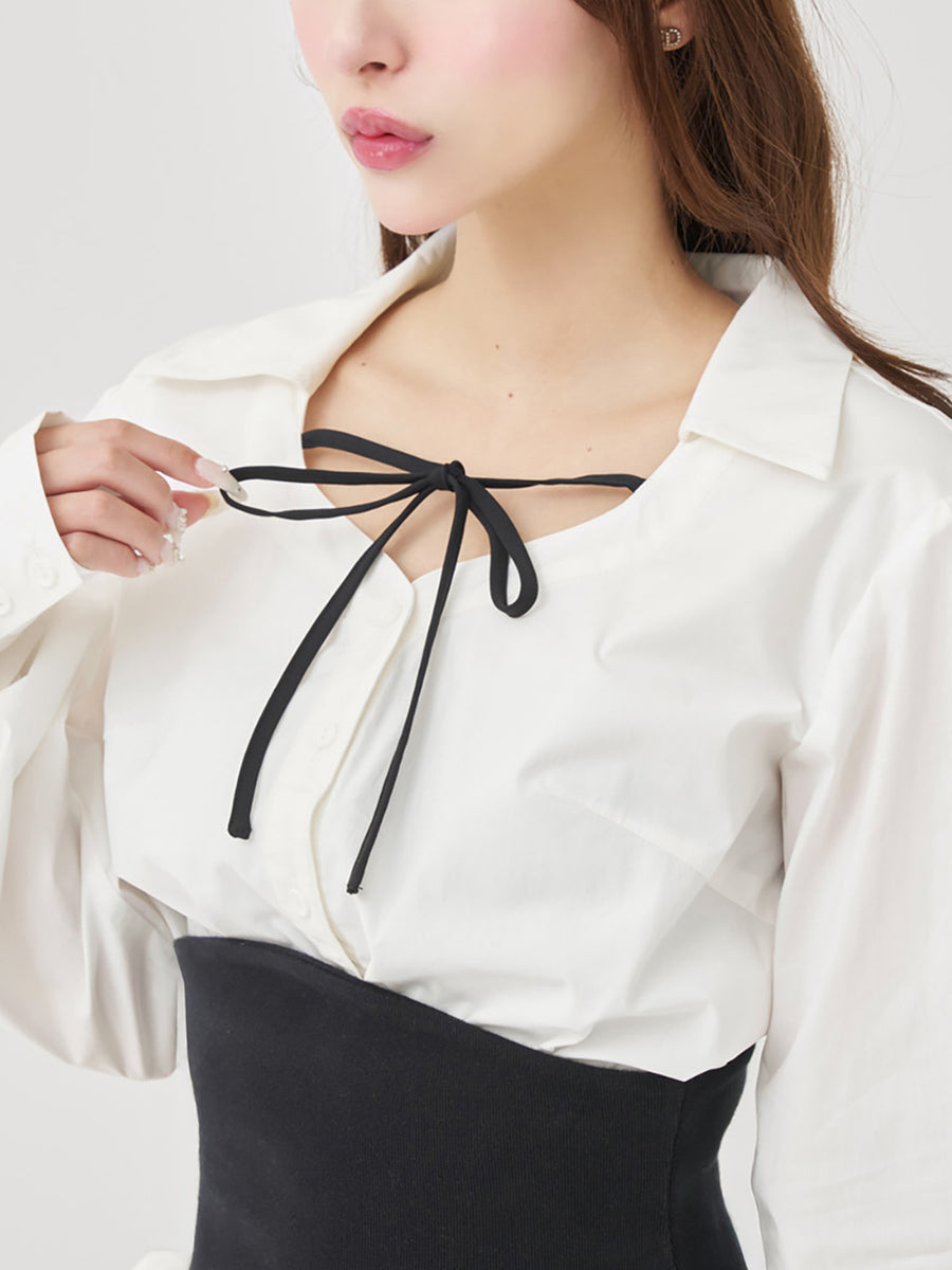 モデル：156cm（着用サイズ：FREE　着用カラー：WHT）