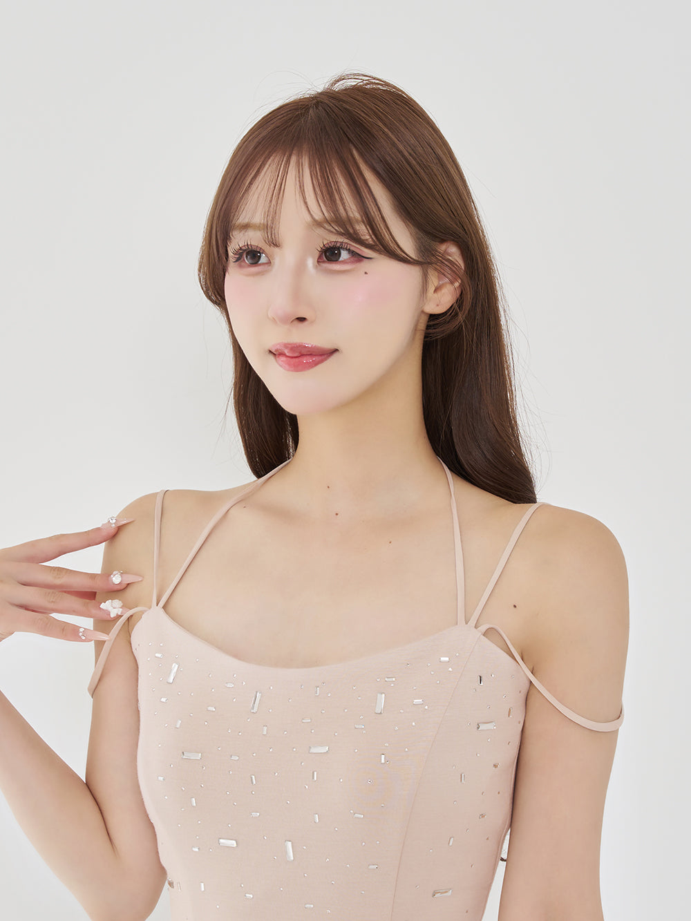 モデル：156cm（着用サイズ：FREE　着用カラー：P-BEG）
