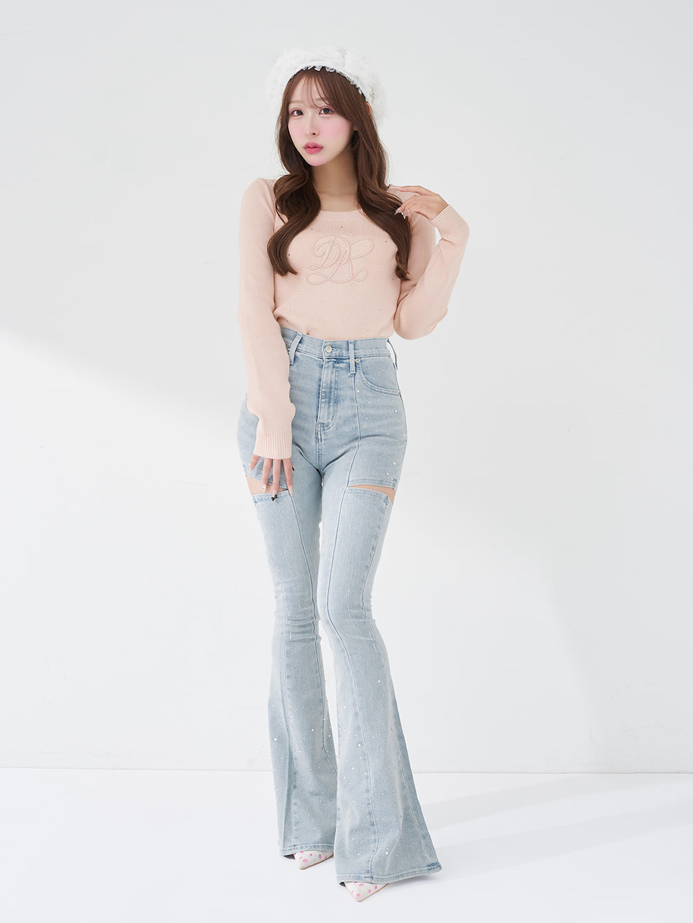 モデル：156cm（着用サイズ：FREE　着用カラー：PNK）