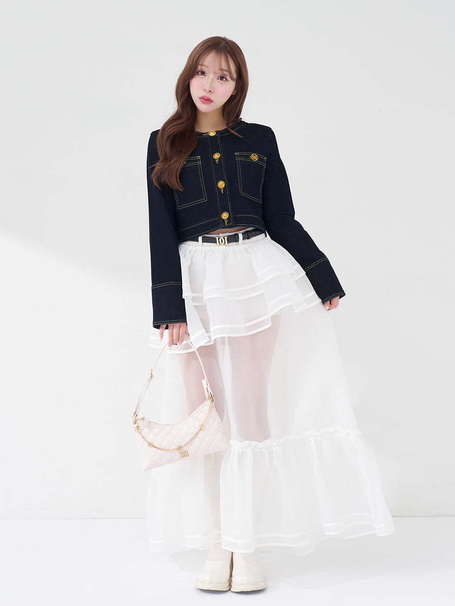 モデル：156cm（着用サイズ：S　着用カラー：IND）