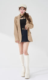 モデル：156cm（着用サイズ：FREE　着用カラー：WHT）