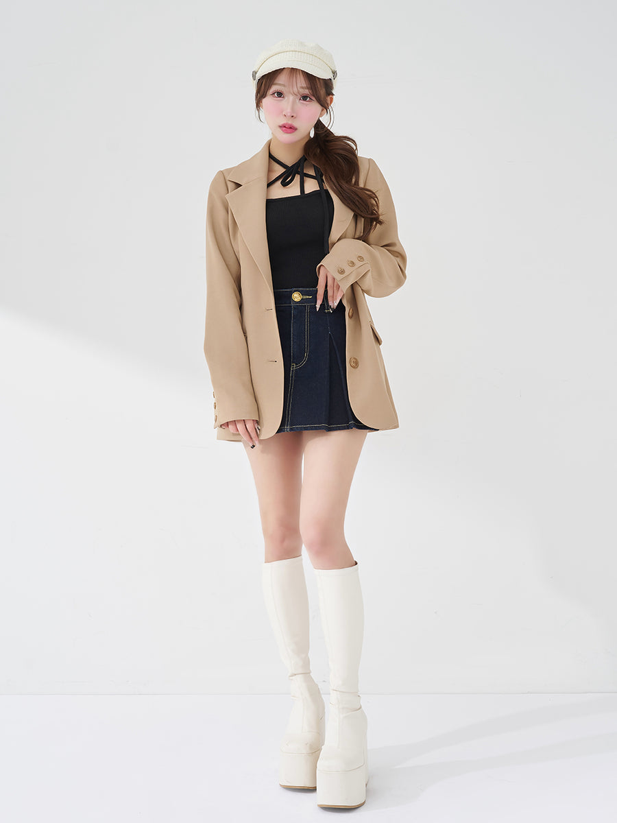 モデル：156cm（着用サイズ：S　着用カラー：IND）