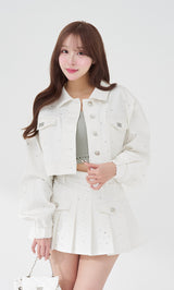 モデル：156cm（着用サイズ：S　着用カラー：WHT）