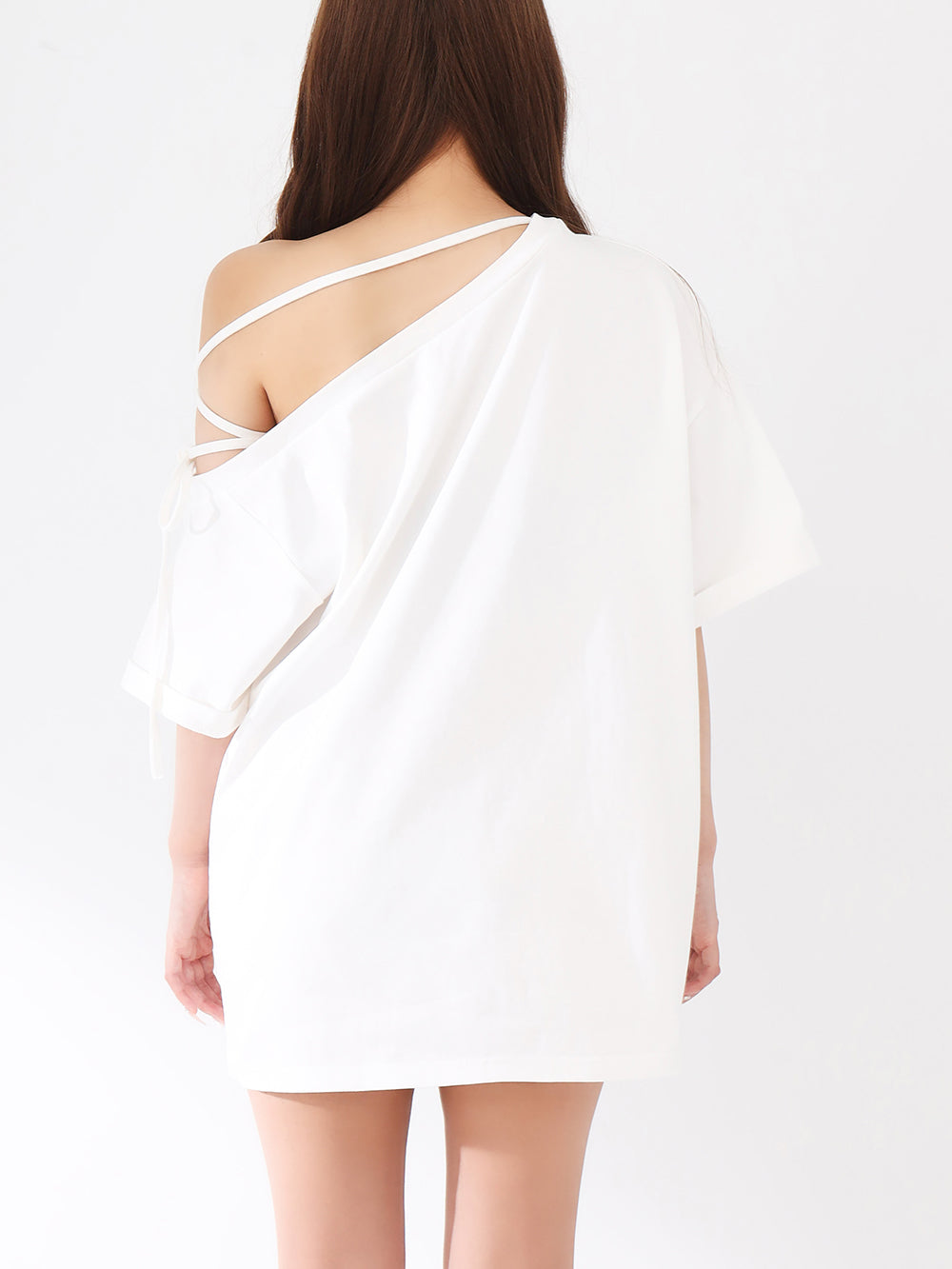 ワンショルダーグラフィックビッグTシャツ