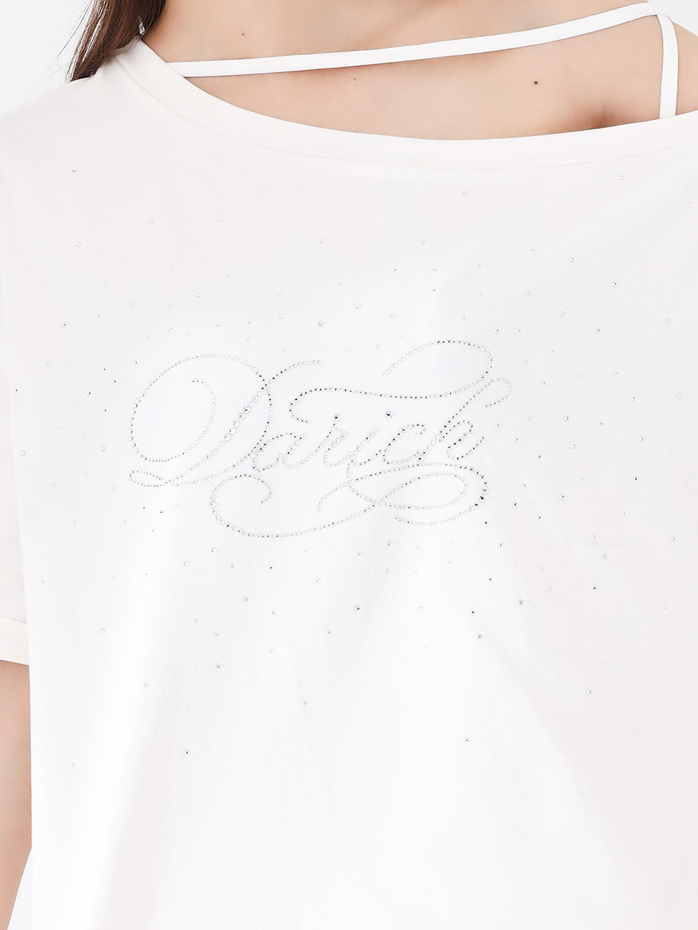 ワンショルダーグラフィックビッグTシャツ