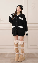 モデル：156cm（着用サイズ：FREE　着用カラー：BLK）