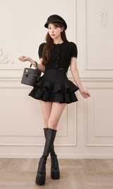 モデル：156cm（着用サイズ：FREE　着用カラー：BLK）