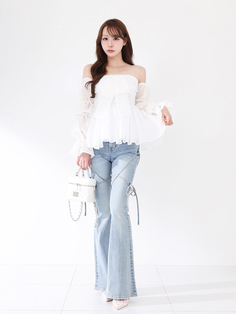 モデル：156cm（着用サイズ：FREE　着用カラー：WHT）