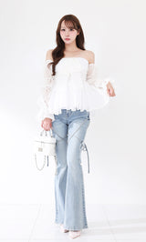モデル：156cm（着用サイズ：FREE　着用カラー：WHT）