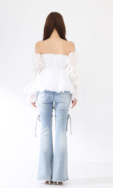 モデル：156cm（着用サイズ：FREE　着用カラー：WHT）