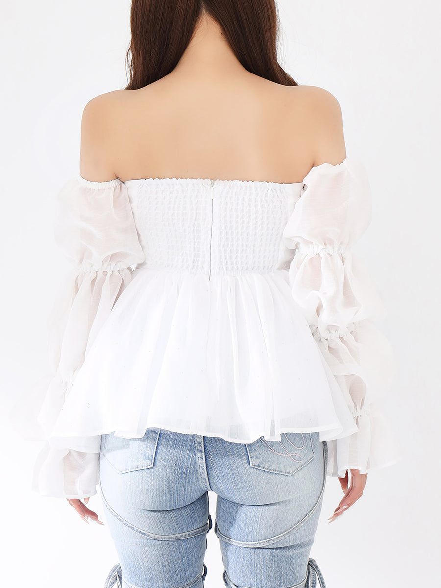 モデル：156cm（着用サイズ：FREE　着用カラー：WHT）